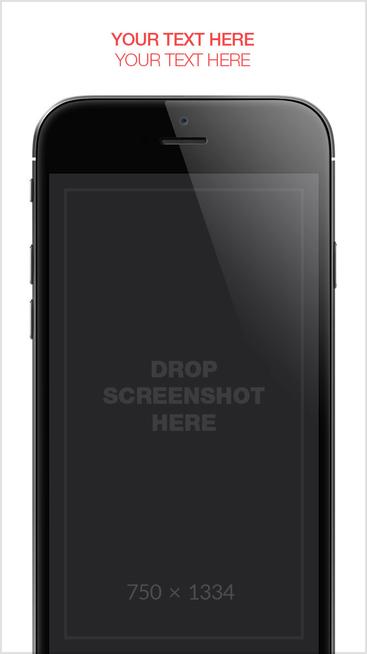 psd app store screenshot template